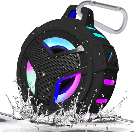 Enceinte Bluetooth EBODA IP67 Étanche LED Noire