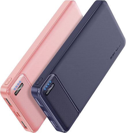 AsperX power bank 2x10000mAh, USB C, chargeur portable iPhone/Android