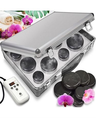 SereneLife Portable Hot Stone Massage System Temp Controller - Black