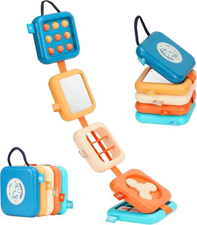 Manmi Montessori Busy Board Travel Toy for Toddlers, 1–3 Year Olds