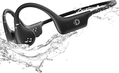 DEMICEA Open Ear Bone Conduction Headphones, 32GB MP3, IP68, Mic, BT 5.3, 8h