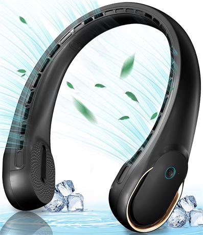 Ventilateur de Cou Sans Pales 4000mAh Rechargeable Silencieux Portable
