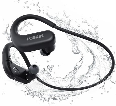 LOBKIN Waterproof Earbuds for Swimming, Bone Conduction, IPX8, Bluetooth 5.4