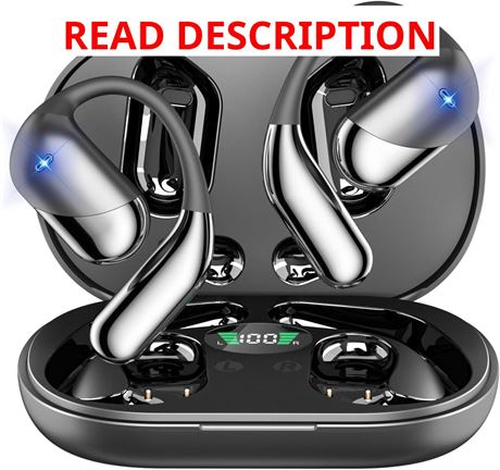 Open Ear Clip Wireless Earbuds, Bone Conduction, Bluetooth, Built-in Mic