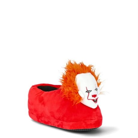 Pennywise Men’s 3D Plush Slippers, Horror House Shoes, Sizes 7/8 to 13/14