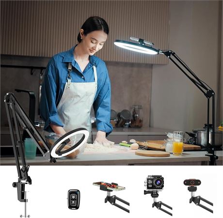 Evershop 10" Ring Light w/ Stand – Phone Holder, Remote