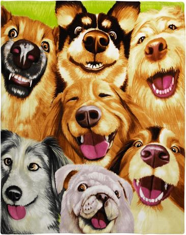 Selfie Dog Blanket 50x60", Soft Plush, Dog Lovers Gift