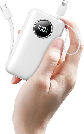 Portable Charger Power Bank 15000mAh PD 30W Type-C/iOS 20W LED Display