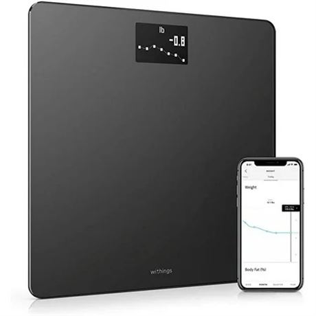 WITHINGS Body Digital WiFi Smart Scale, BMI, App Sync, Pregnancy & Baby Mode