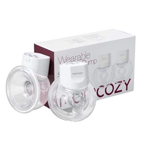 Momcozy S12 Pro Hands-Free Breast Pump, 3 Modes, 9 Levels, 2 Pack White