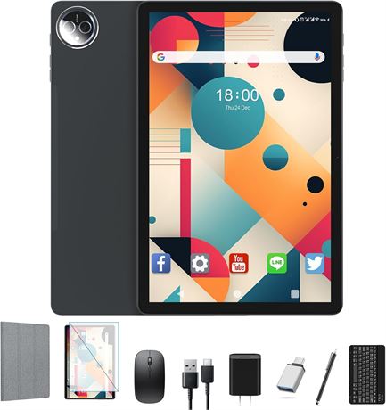 Tablet 11-inch Android 4G/5G with Keyboard, MTK8786 Octa-Core, 1TB Exp