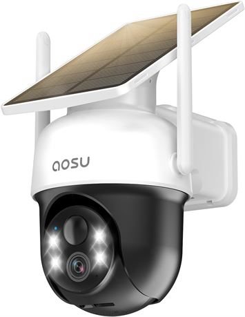 AOSU Solar Outdoor Security Camera 2K Panoramic D1 Classic