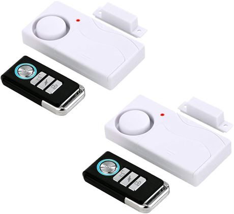 HENDUN Wireless Door Alarm with Remote, Windows Open Alarms, 2 Pack