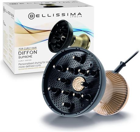 Bellissima Diffon Supreme Diffuser & Curly Dryer - XL Diffuser for Long Waves