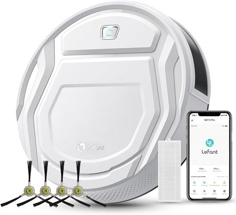 Lefant Robot aspirateur mince, poils d'animaux, WiFi/App/Alexa (M210)