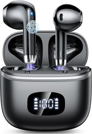 Écouteurs Bluetooth 5.3 intra ENC HiFi 40h USB-C étanches