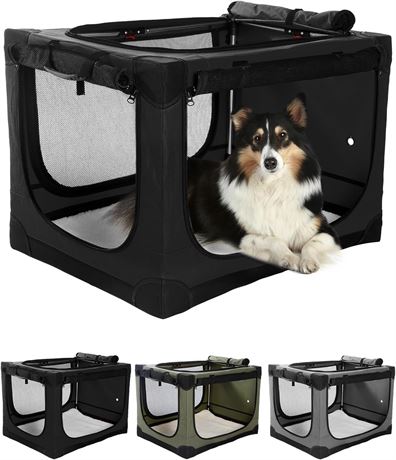 Veraste cage pliable 24" pour chien moyen/grand, voyage intérieur extérieur