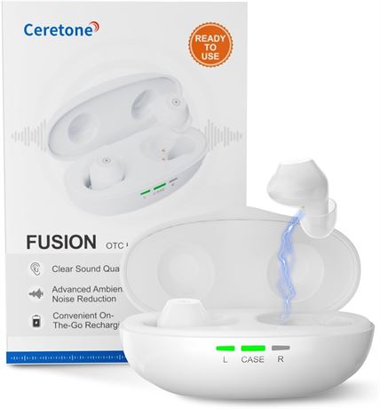 Ceretone Hearing Aids, Rechargeable, Noise Reduction, Mother's Day Gift