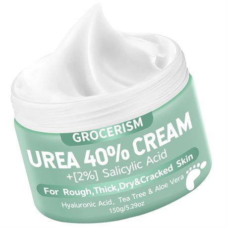 Foot Cream & Hand Cream, Hyaluronic Acid & Tea Tree, 5.29oz