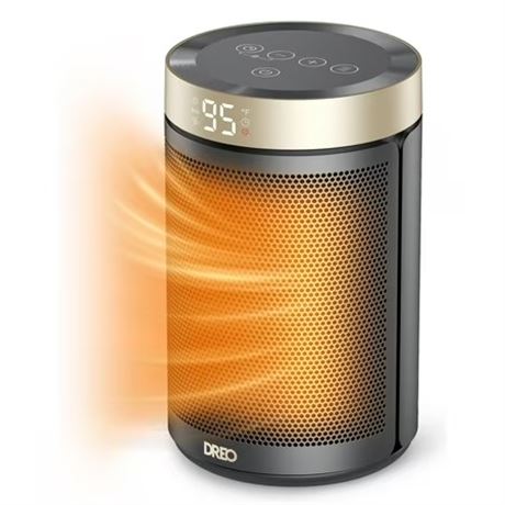 Dreo Space Heater 1500W PTC Ceramic, Thermostat, 1-12H Timer