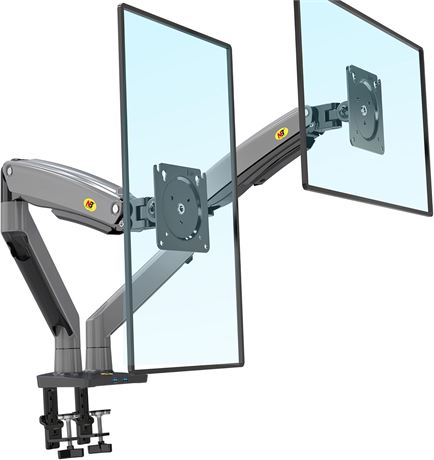 NB North Bayou Dual Monitor Desk Mount Stand for 2 Monitors up to 32" Each