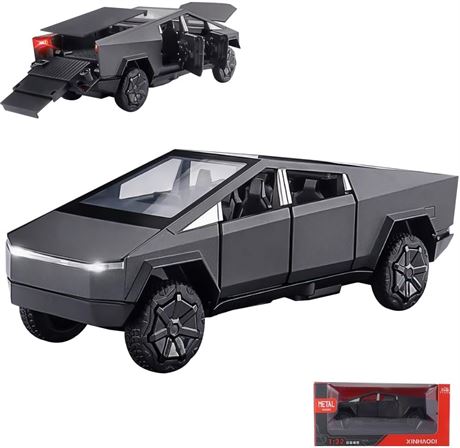 1/32 Diecast Pickup Truck Alloy Model, Pull Back, Lights & Sound Toy Car