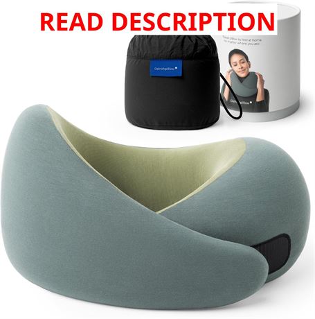 Ostrichpillow GO Travel Pillow, 360  Memory Foam Support, Soft & Washable