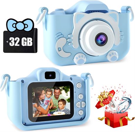 Appareil photo enfant CIMELR HD jouet 3-10 ans + carte 32Go