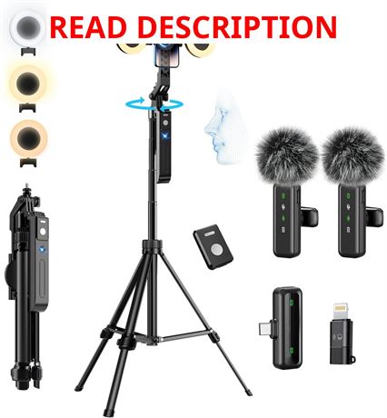 yAyusi Magnetic Vlogging Kit for iPhone/Android, 70.9" Face Tracking