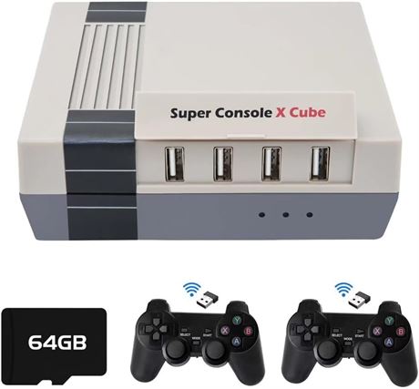 90000+ Games Mini Retro Console 4K Output with 2 Gamepads 64GB