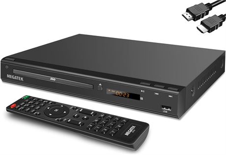 MEGATEK Region-Free HDMI DVD Player with USB, Plays All Regions, Metal