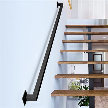 3FT Black Iron Hand Railing, Safety Staircase, Non-Slip