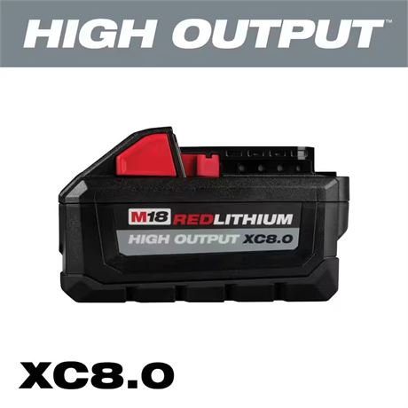 Batterie Milwaukee M18 XC 8.0 Ah Lithium-Ion High Output