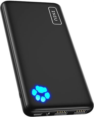 INIU Ultra Slim 10000mAh Power Bank USB-C 3A Fast Charging Portable Charger