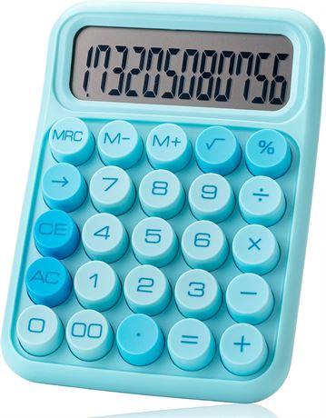 Mr. Pen 12-Digit Calculator Large LCD Big Buttons Mechanical Switch Blue Desktop