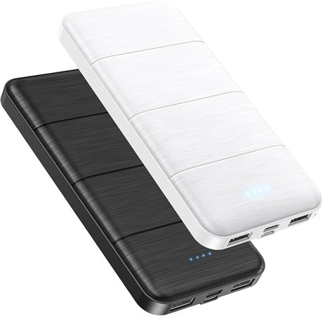 Batterie Externe LOVELEDI 15000mAh Lot de 2 Chargeurs