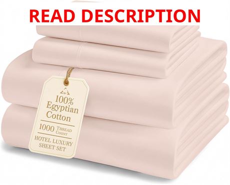 Egyptian Cotton Sheets Queen 1000TC Cooling Sateen 15in Pockets Sepia Rose