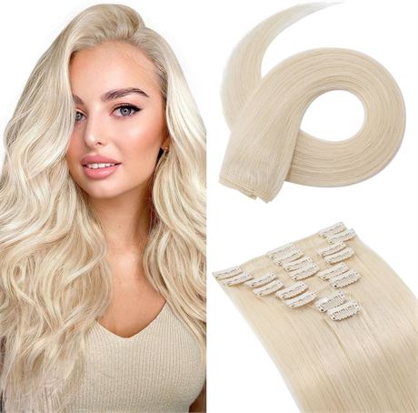Hairo Clip-in 12" #70 Bleach White 8pcs