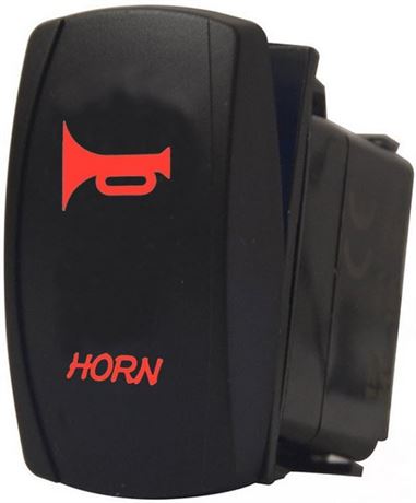 Etopars Car 12V/24V Red LED Rocker Toggle Switch 5-Pin Momentary