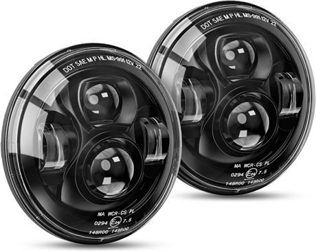 Sinoparcel Round Headlight Bulb LED IP67 12V and 50000hrs