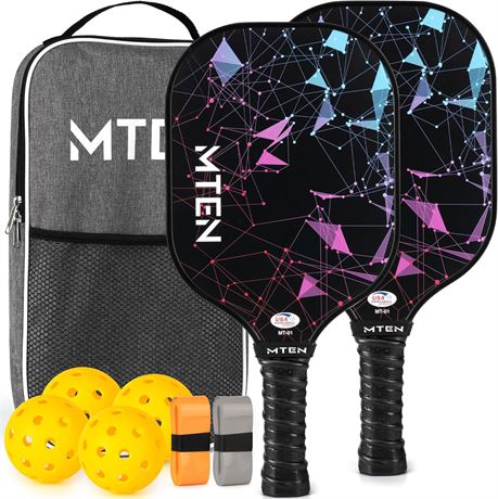 Set Paddles Pickleball USAPA Surface Fibre de Verre