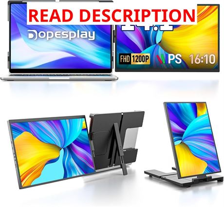Dopesplay 14" FHD 1920x1200 IPS Laptop Screen Extender Second Monitor