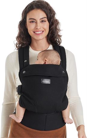 Momcozy Ergonomic Baby Carrier, 7–44lbs, Black