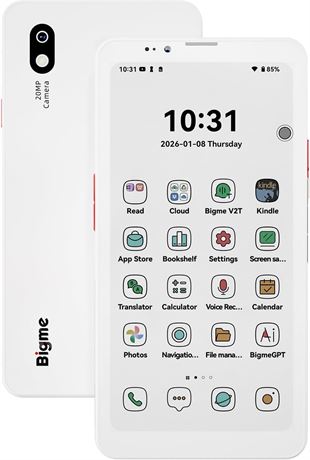 Bigme HiBreak Pro Color 6.13" ePaper Phone, Android 14, 5G, White