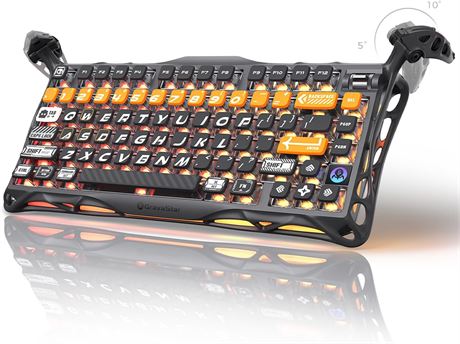 GravaStar Mercury K1 Pro Wireless Gaming Keyboard, 75% Layout, CyberFlare
