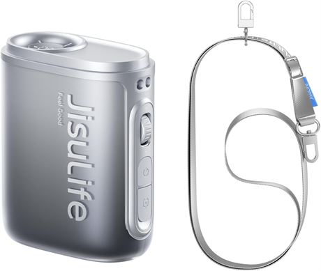 JISULIFE Portable Waist Fan, 40000RPM, 16H 4500mAh USB Battery, LED Display