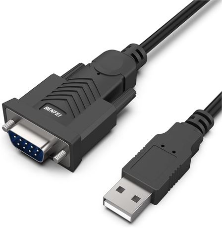 BENFEI USB to Serial Adapter 6ft USB to RS-232 DB9 Cable, Prolific, Windows/Mac