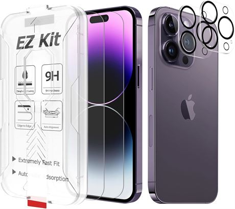 Fabunor iPhone 14 Pro Max Screen & Lens Protector – 2+2 Pack