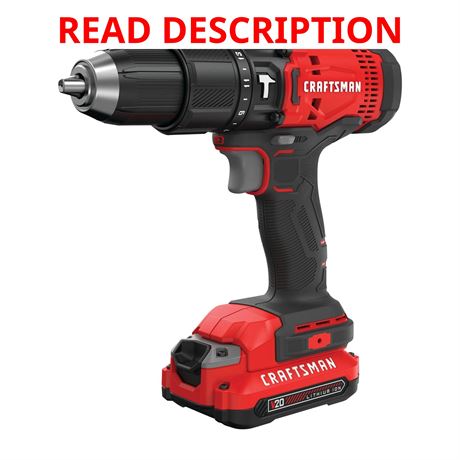 Perceuse CRAFTSMAN 1/2", 20V Max, Avec 2 Batteries et Chargeur