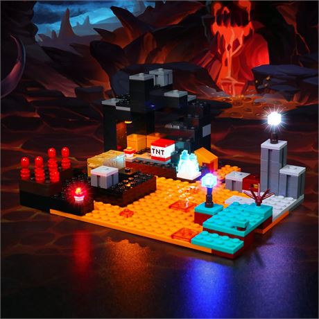 Kit lumière Bourvill LED Lego Nether Bastion 21185